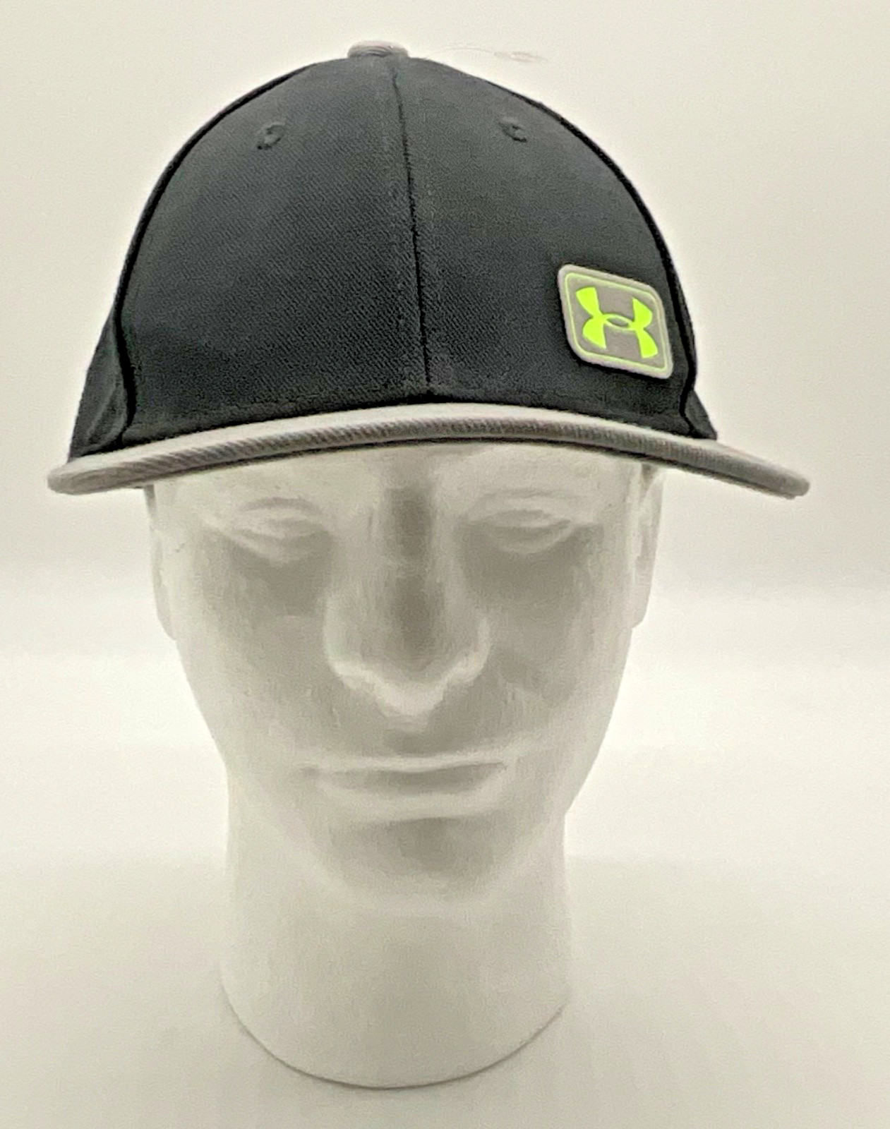 Under Armour HeatGear Stretch Fit Black Hyper Green Cap Hat