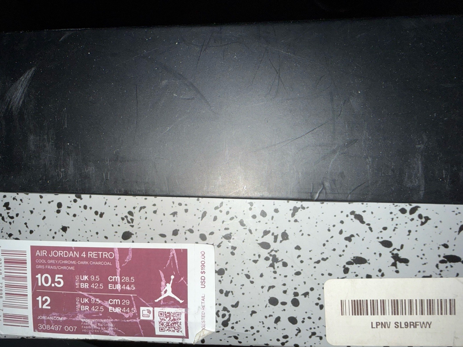 Size 10.5 – Jordan 4 Retro Low Cool Grey