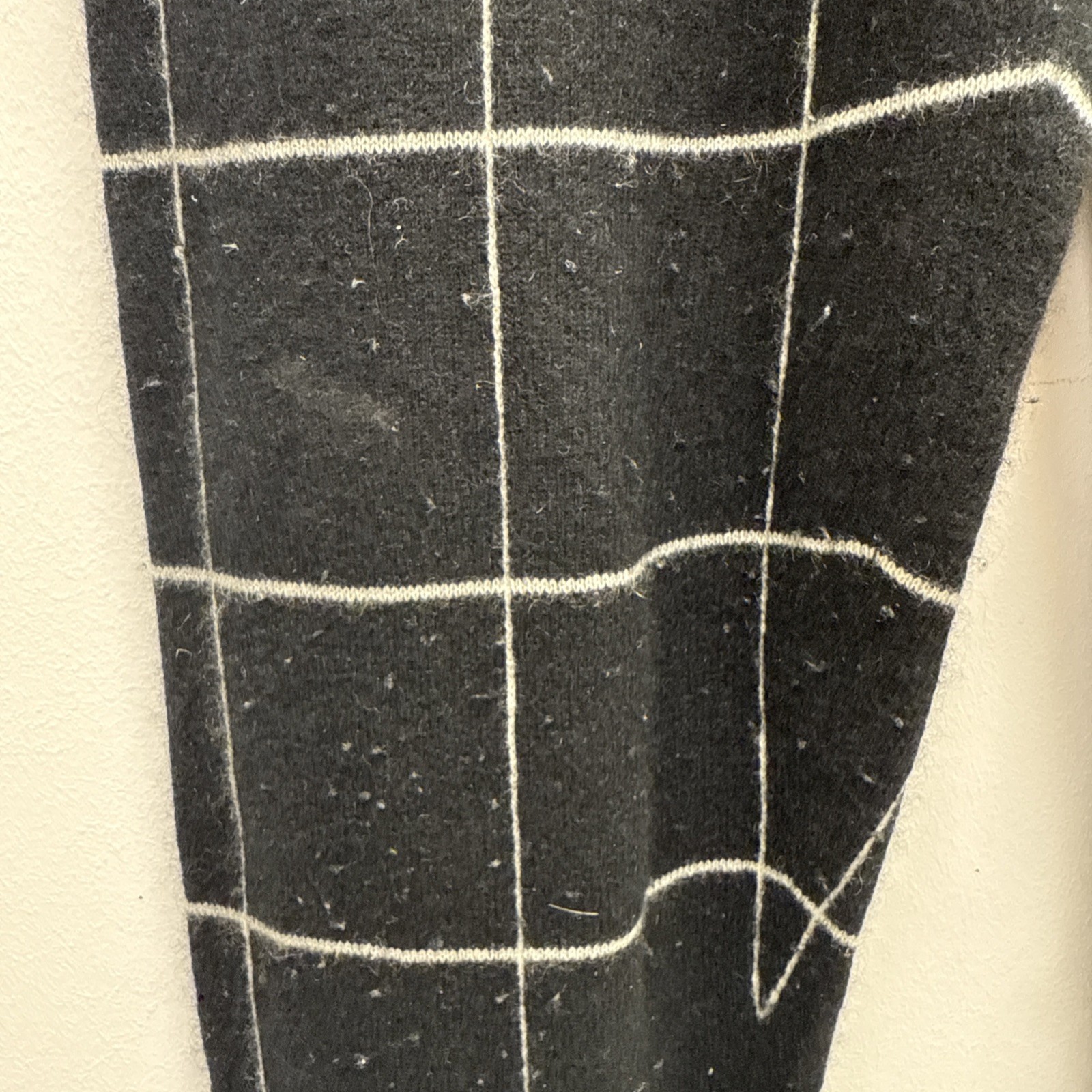 Madeleine Thompson Black & White Pattern Cashmere Jacket & Trousers Size Medium