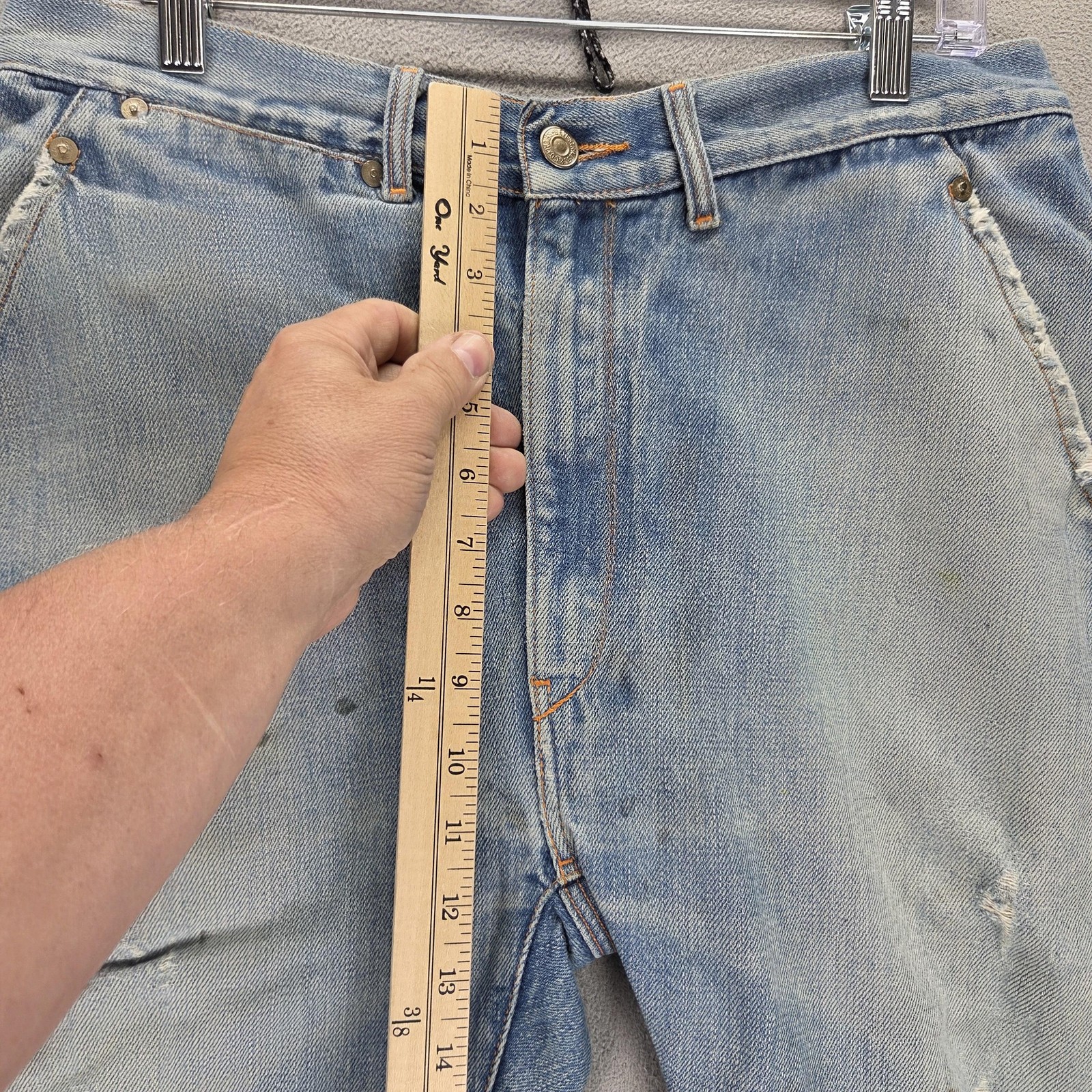 Vintage Levis Engineered Jeans Mens 32×32 Blue Twisted Light Wash Zip Fly