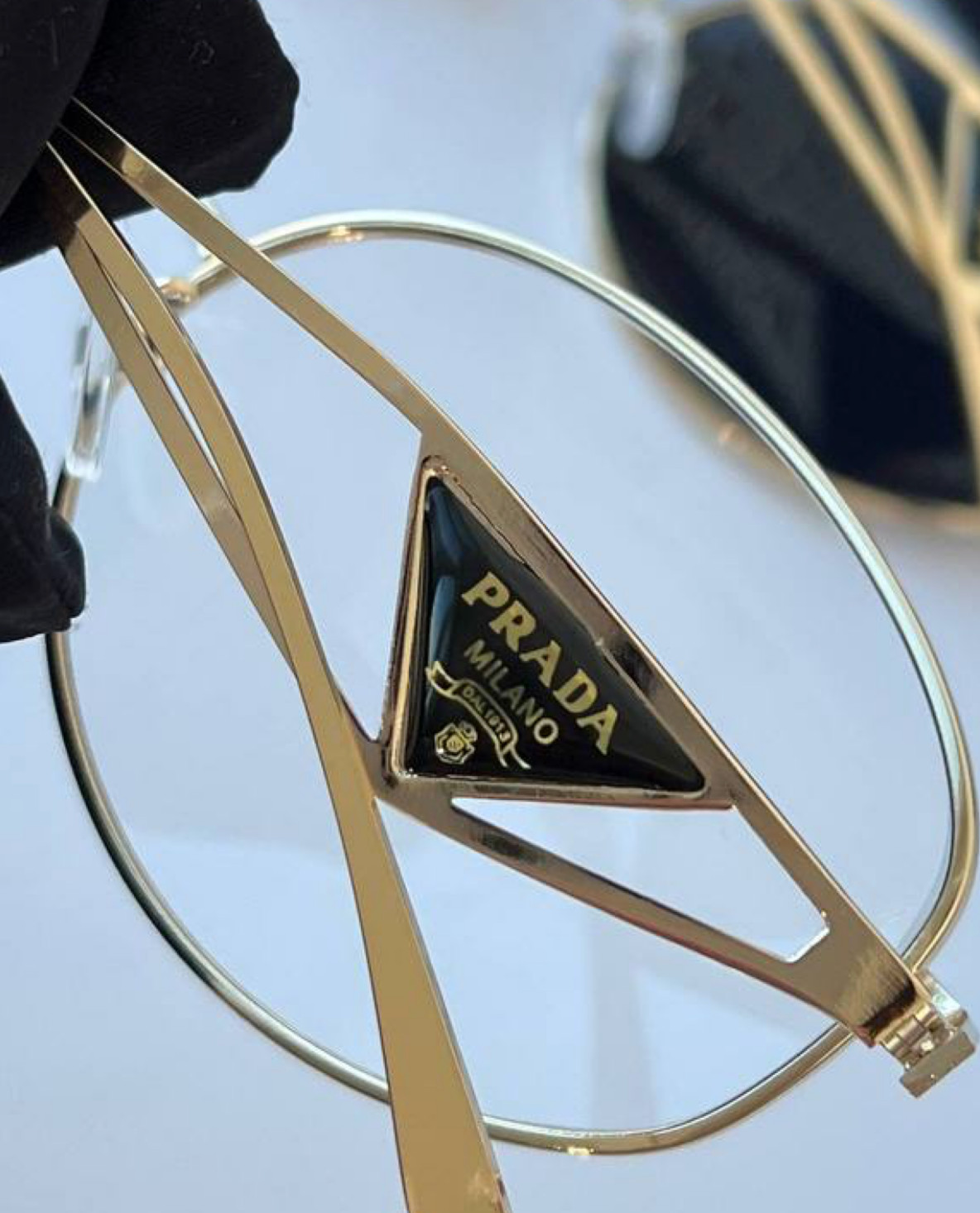 Summer Prada Metal Gold Frame Sunglasses