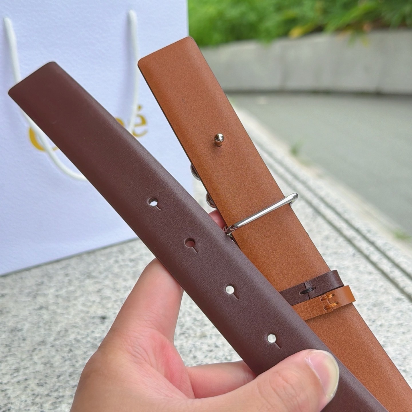 Chloe Brown leather belt