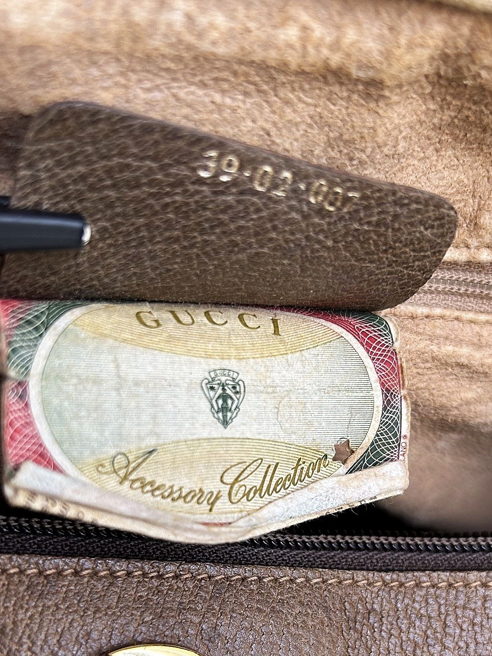 GUCCI GG Supreme Monogram Sherry Web Boston Bag, Tan