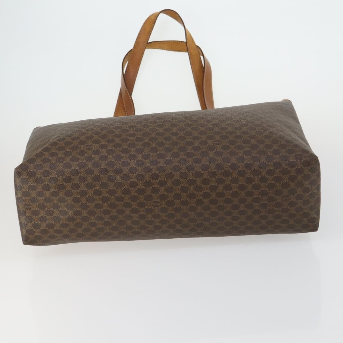 CELINE C Macadam Canvas Bag PVC Suede Leather 3 Set Brown Pink Auth 158549