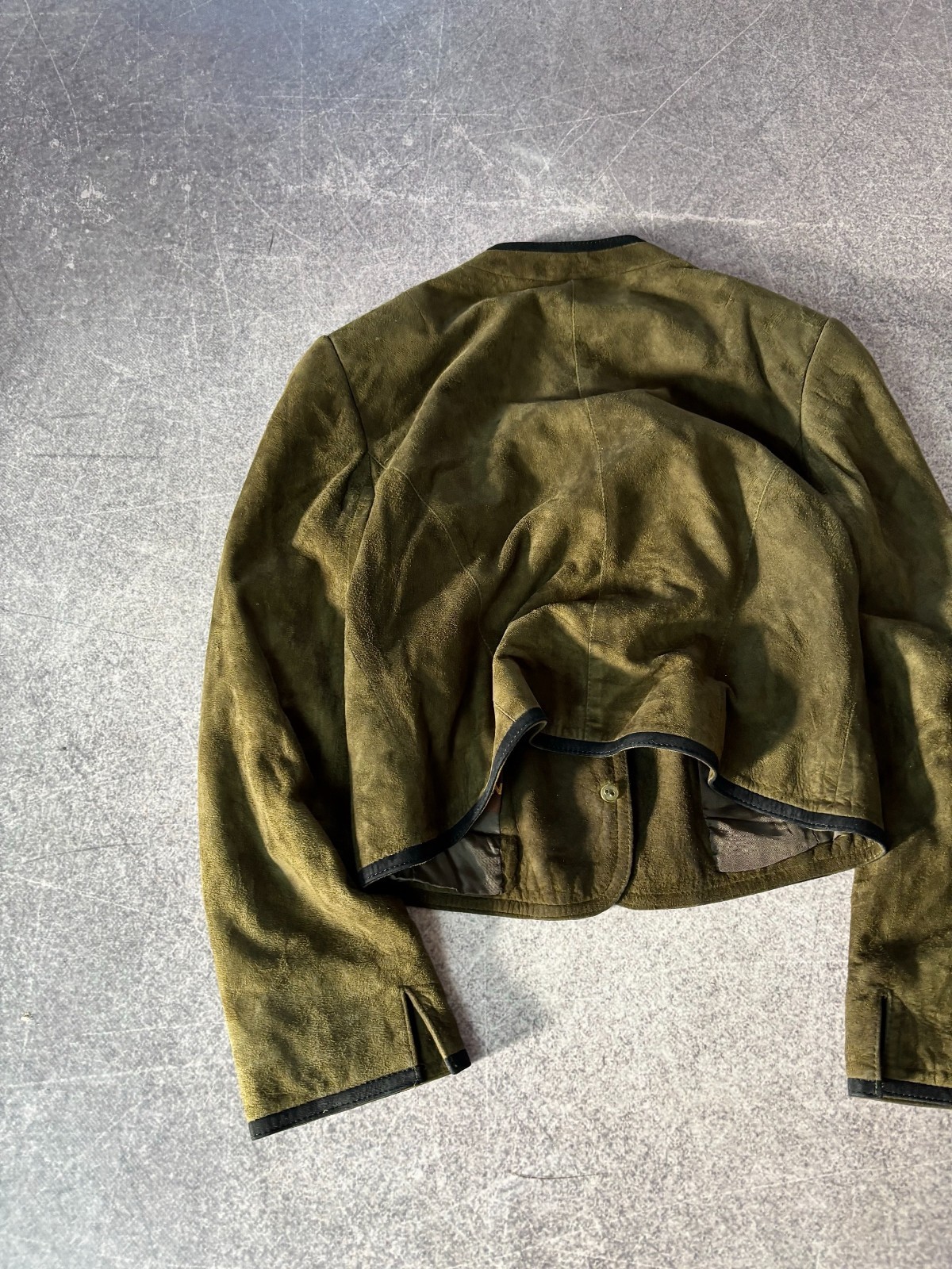 VTG Cropped Napoleon Military Suede Jacket Miyake Stlye! PPFM Mad Punk Vibe
