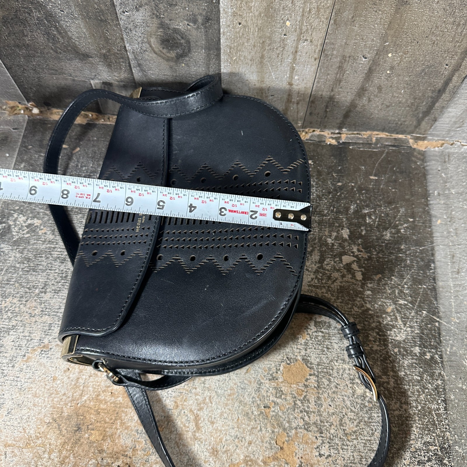Henri Bendel Half Circle Bag Black Shoulder Bag