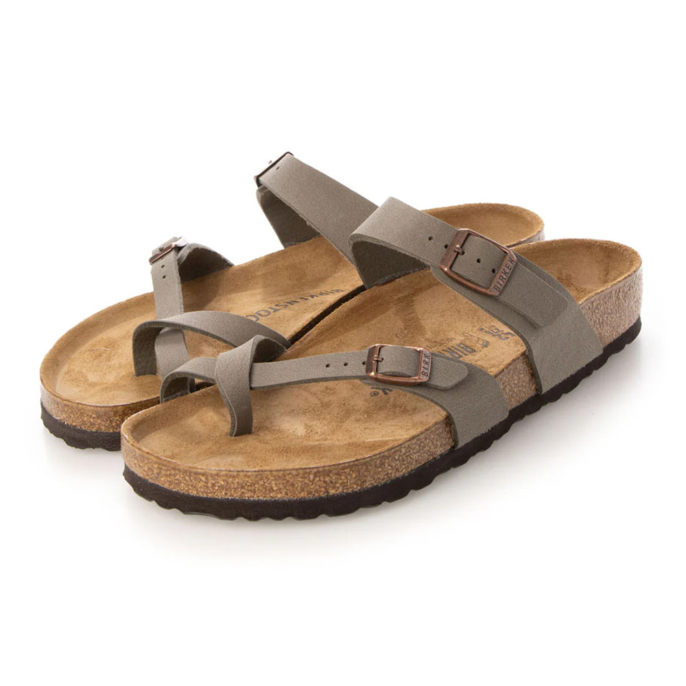 Birkenstock Mayari Flip Flops Soft Footbed Stone Birkibuc Sandal Women’s Shoes