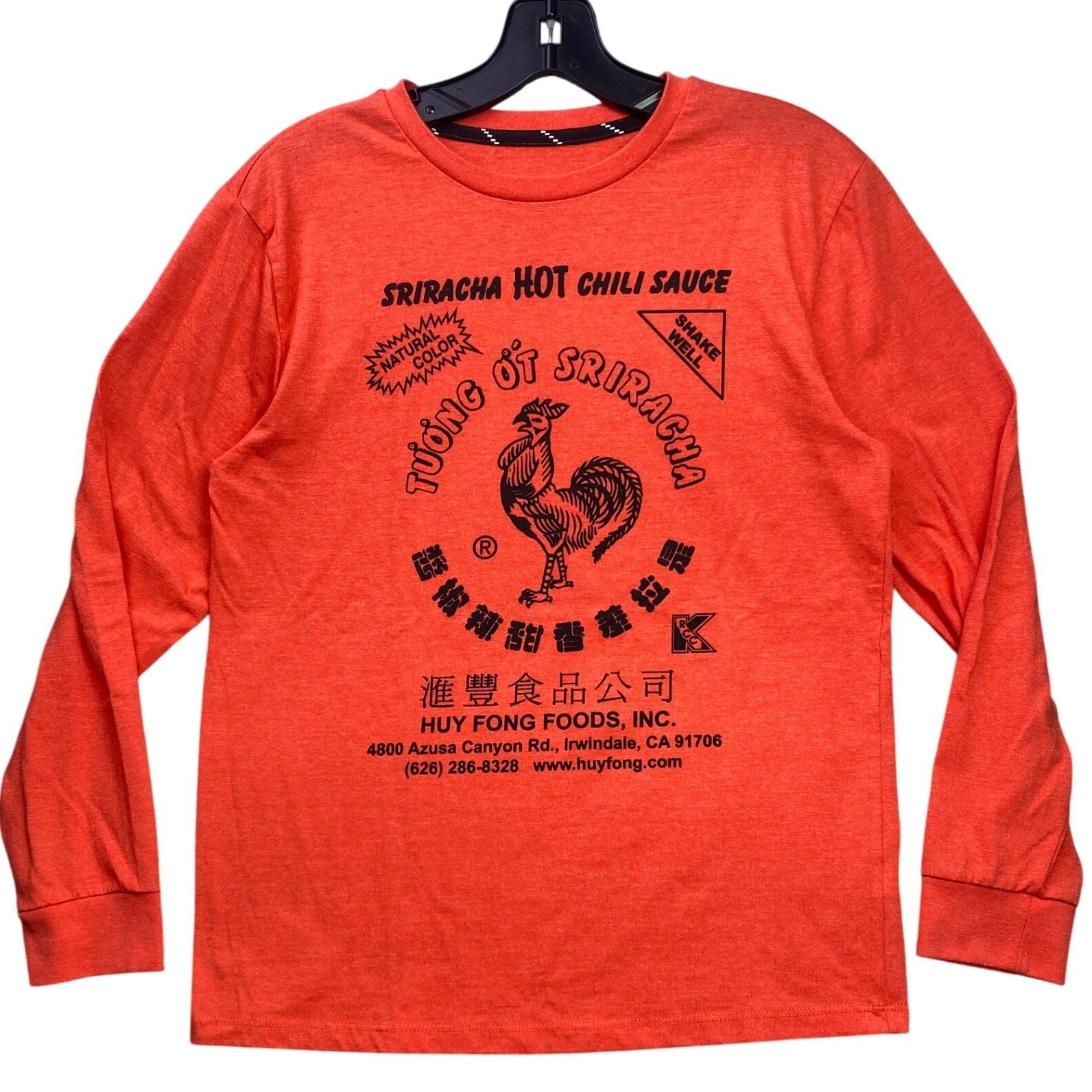 Huy Fong Sriracha Shirt Boys Large Spell Out AOP Graphic Promo Streetwear