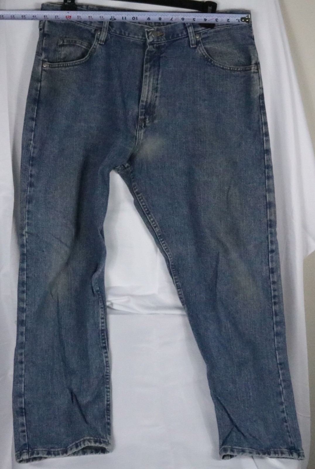 Wrangler Five Star Premium Relaxed Fit Jeans Men 38×30 Blue Denim Cotton Comfort