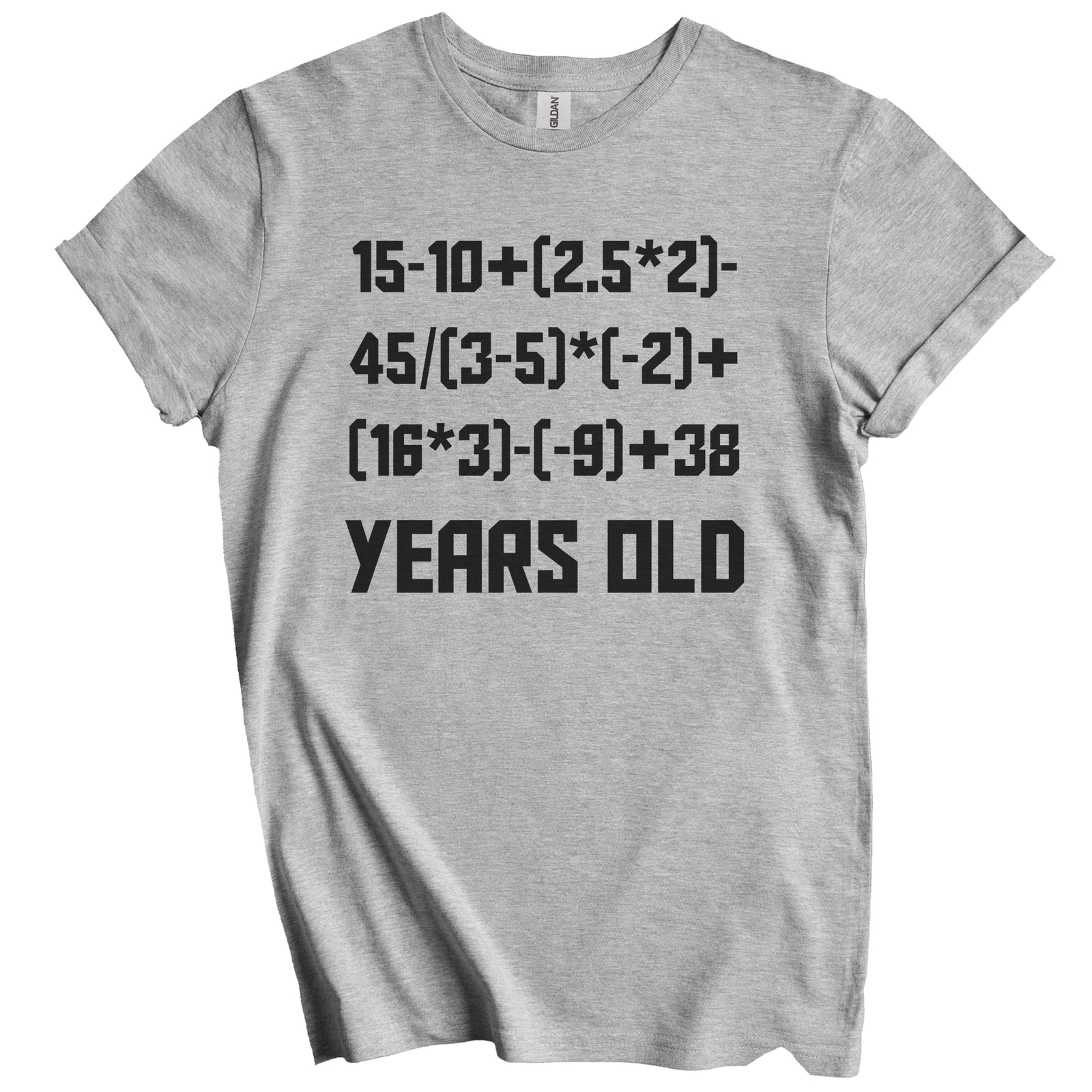 60th Birthday Shirt – 60 Years Old Algebra Equation Math T-Shirt