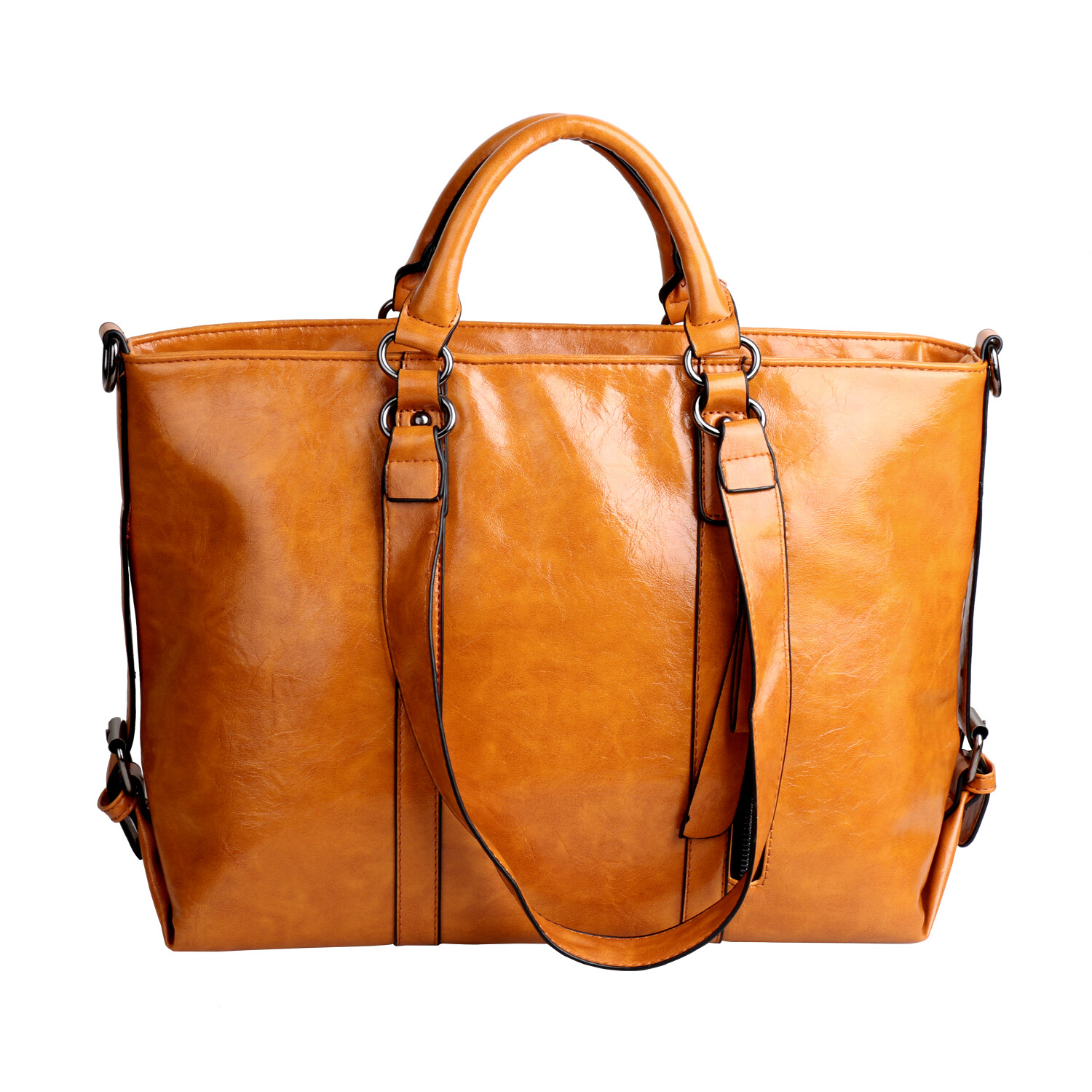 New Women Large PU Leather Tote Bag Commute Handbag Shoulder Satchel Bag Elegant