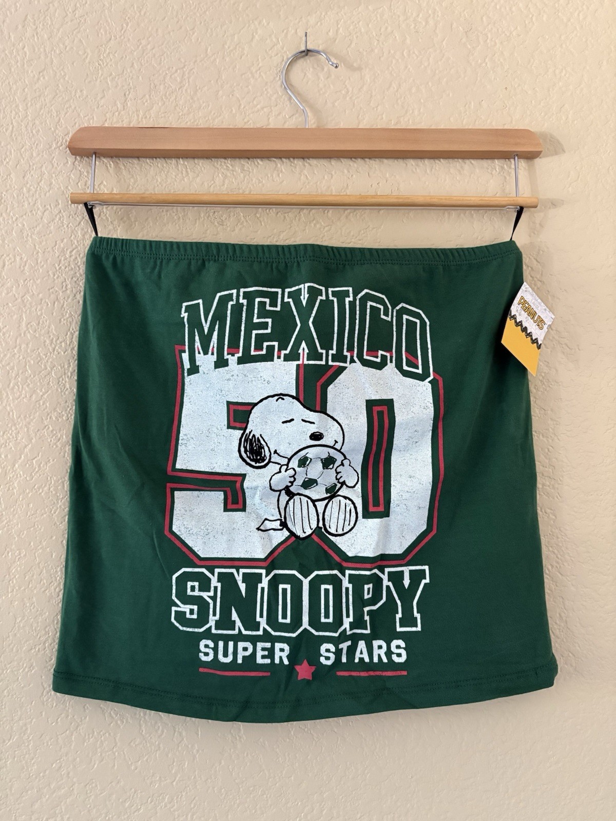 Peanuts/Snoopy X Mexico Green Tube Top