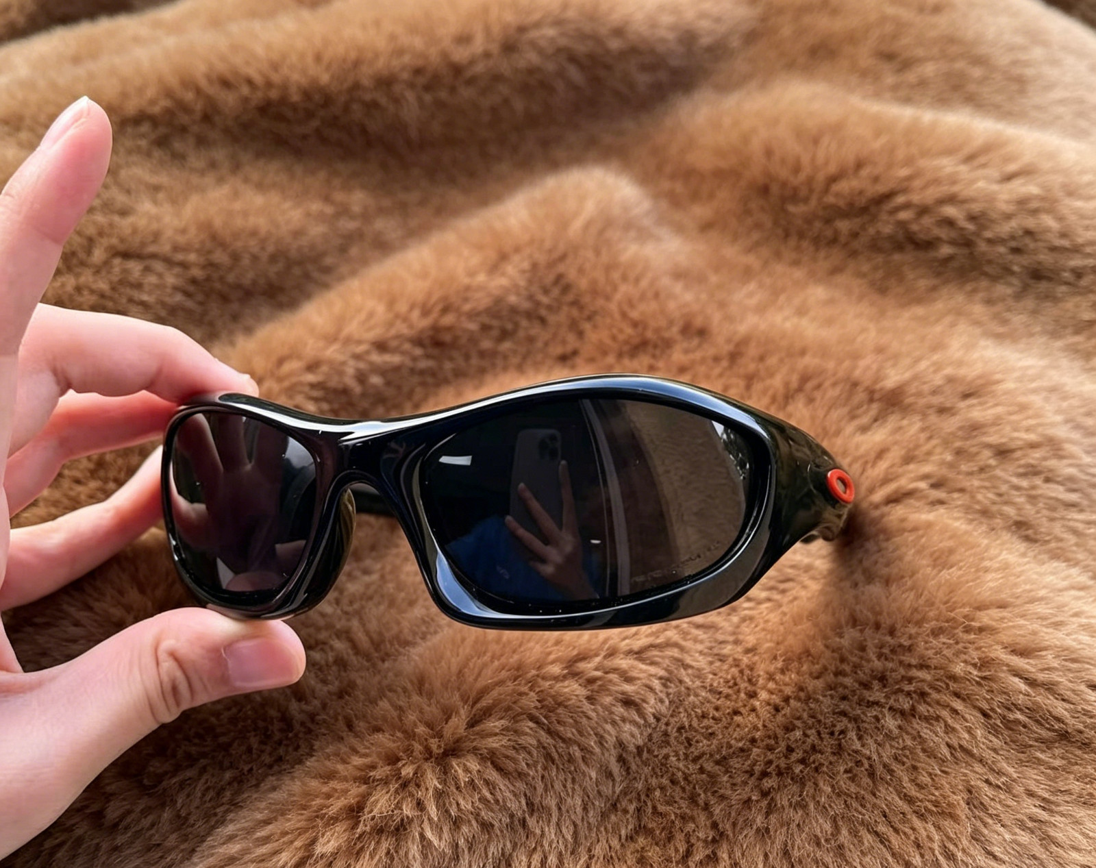 Vintage Oakley Monster Dog 00s Prizm Black Sunglasses Glossy Black Frame