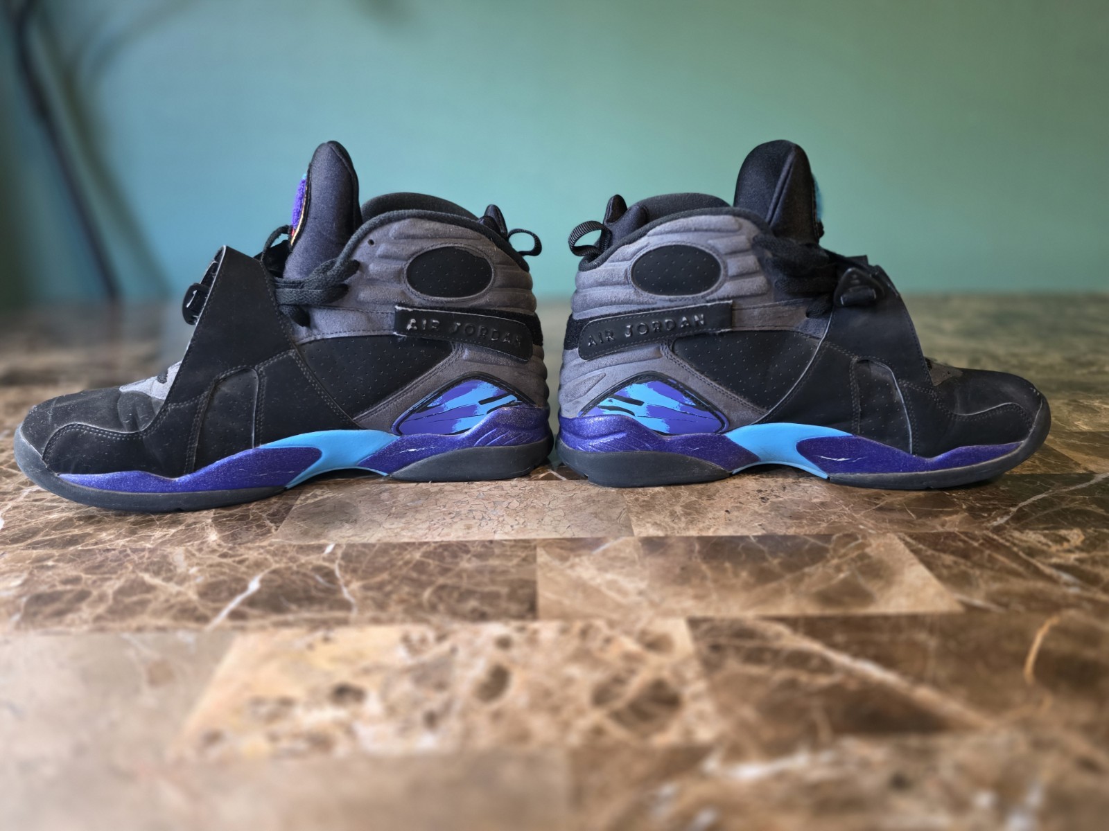Size 12- Jordan 8 Retro Aqua 2015 Pre-owned