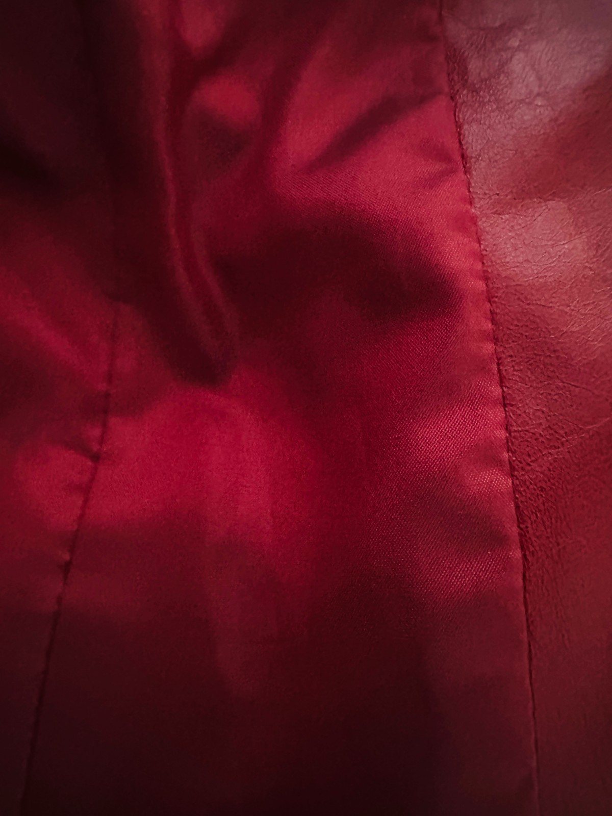 Lafayette 148 NY Burgundy Stylish Lambskin Collared Leather Jacket Zip 8