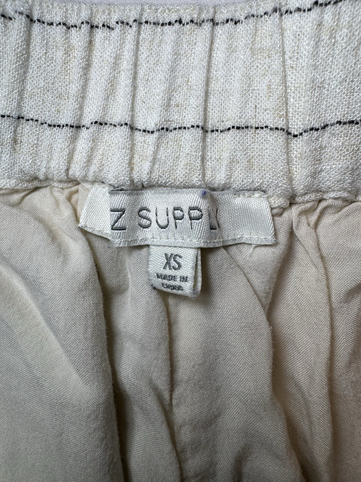 Z Supply Cortez Linen Blend Set XS Pinstripe Wide Leg Pants & Top Coastal Resort