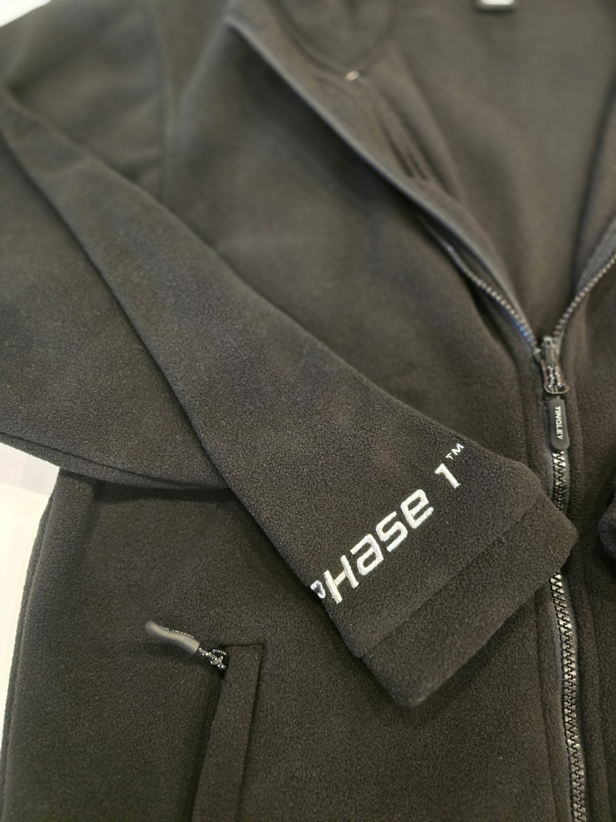 Tingley SYNC System Men’s Black Mid-Length Jacket M Full Zip Zipper Embroidered