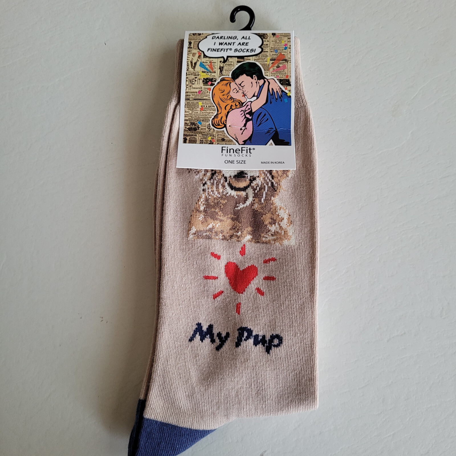 Golden Retriever Dog Socks Fun Novelty Dress Casual Unisex SOX FineFit One Size