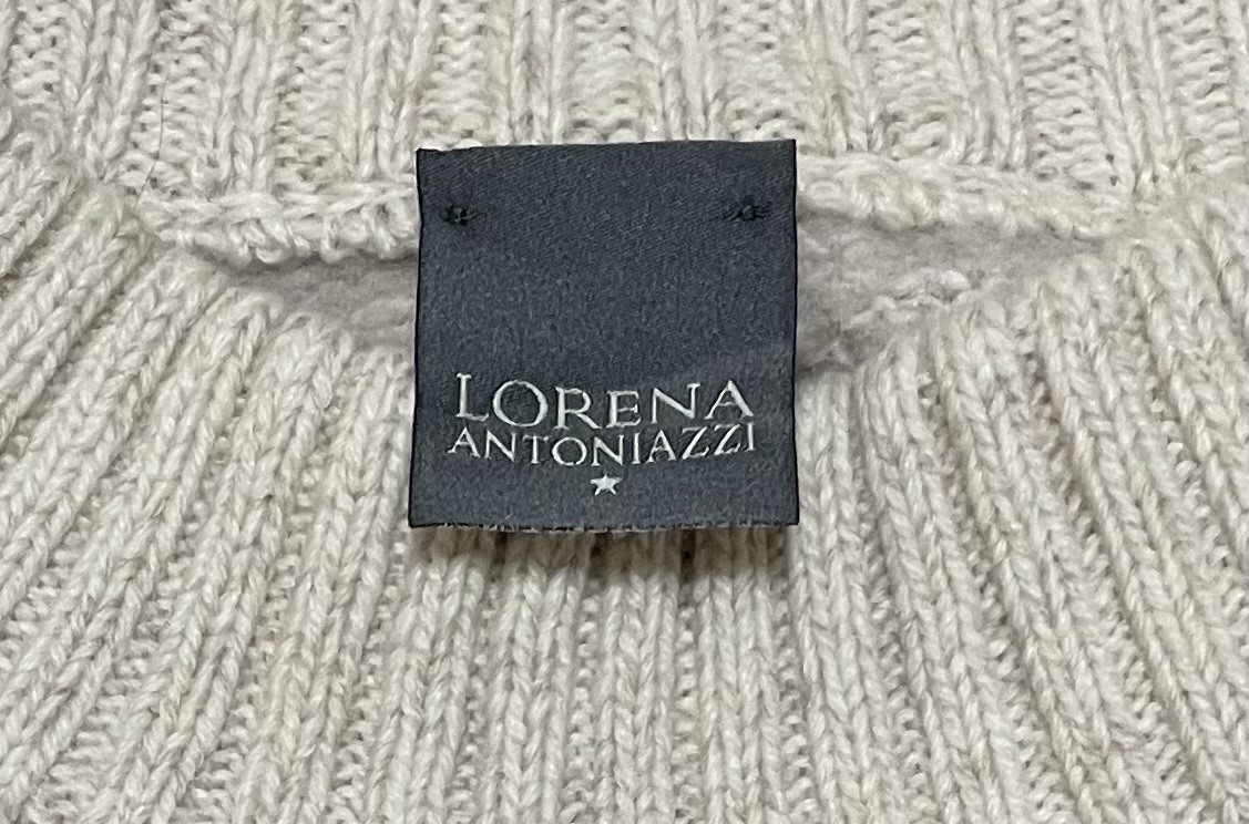 Lorena Antoniazzi Made In Italy Wool Cashmere Sweater Sequins Detail Size IT42