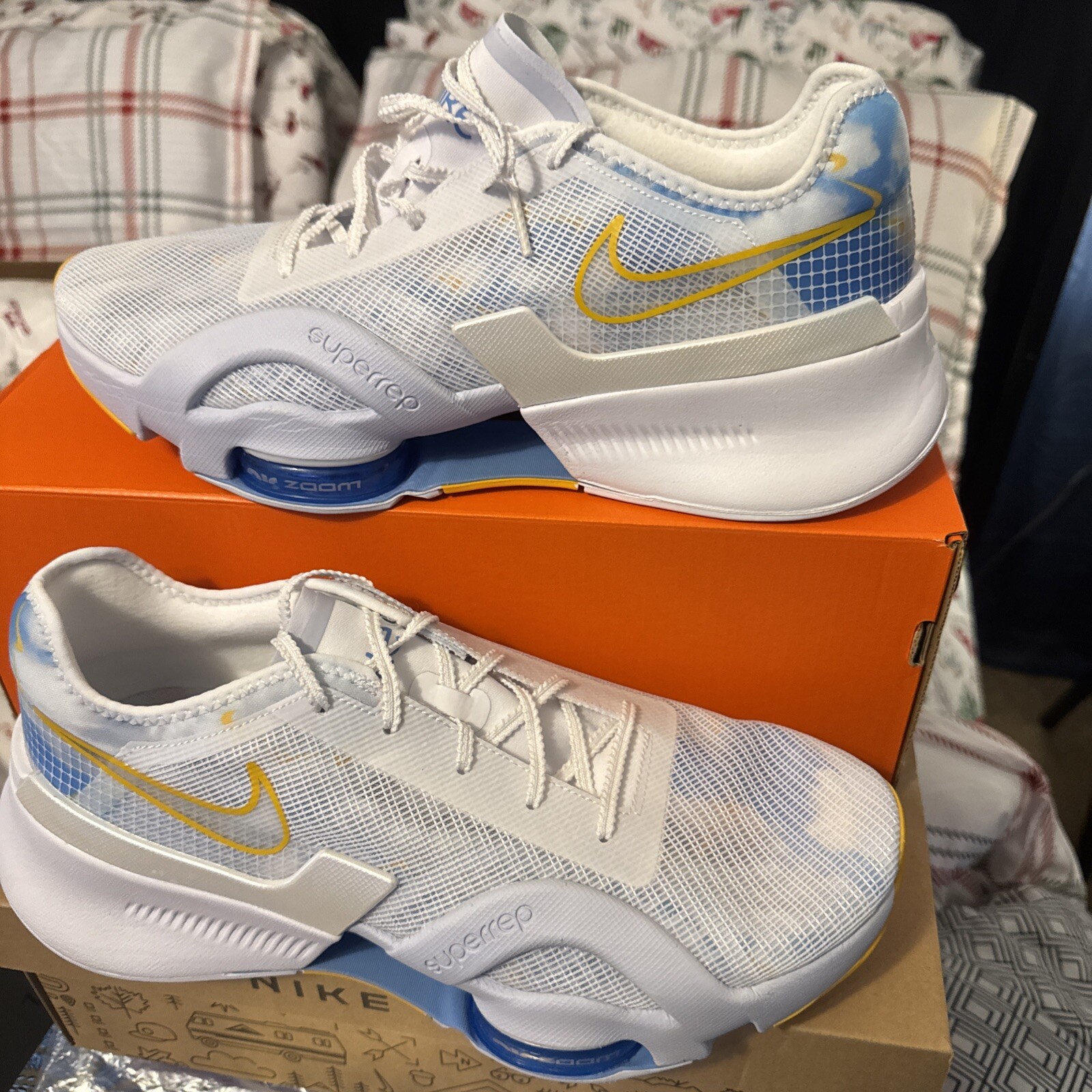 Size 11.5 – Nike Air Zoom SuperRep 3 White University Gold W