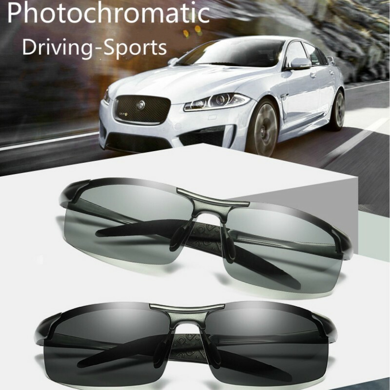 Aluminum HD Polarized Photochromic Sunglasses Men Eyewear Driving Sport Glasses