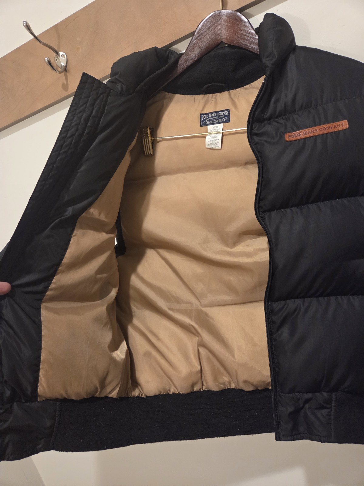 Polo Jeans Co Ralph Lauren Down Puffer Vest Black Men’s Small 60% Down