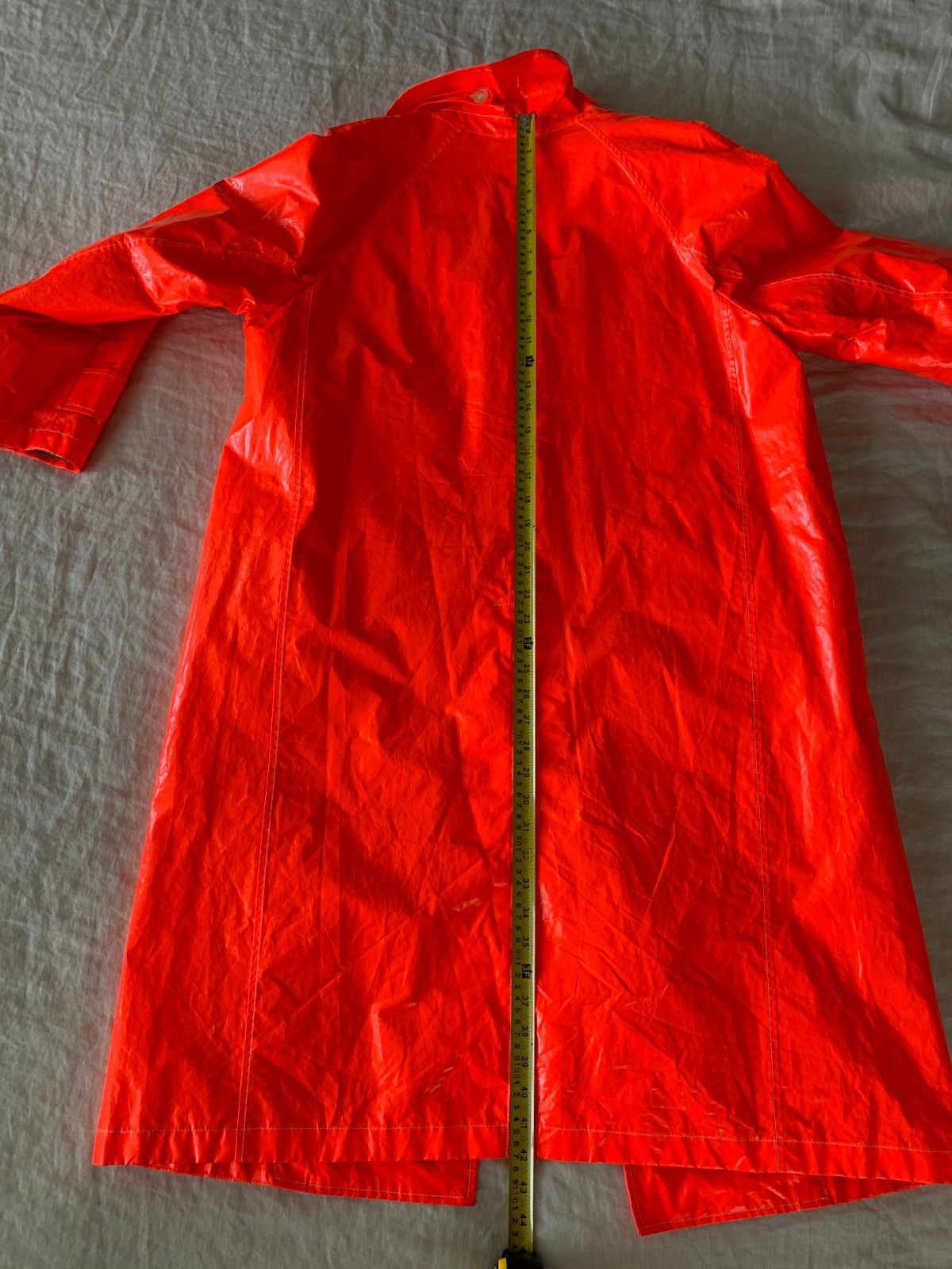 Aspesi Long Raincoat Bright Orange with Removable Insulated (Thermore) Lining