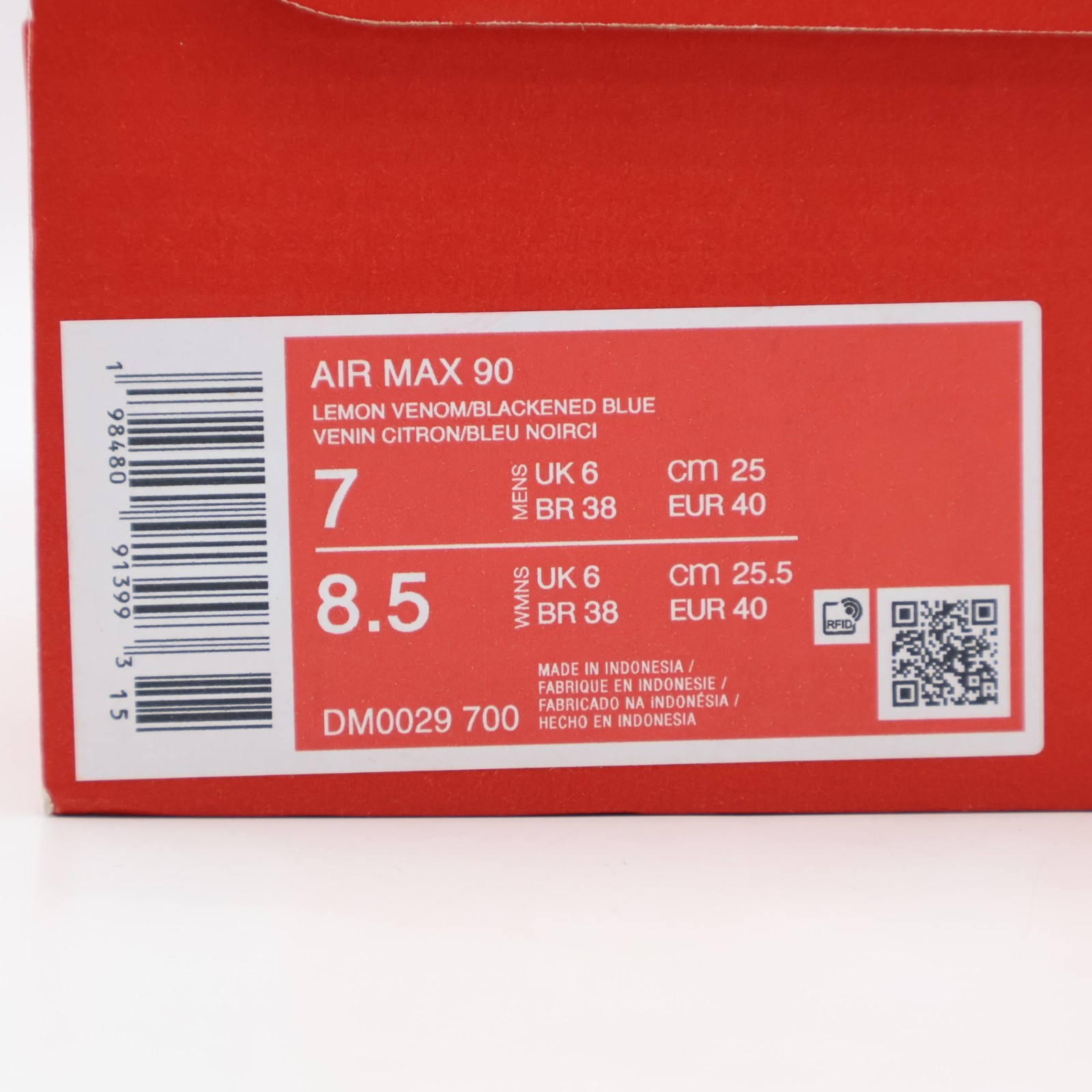 DM0029-700 Nike Air Max 90 Lemon Venom (Men’s)