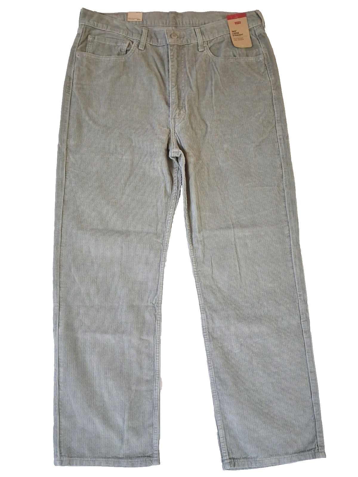 Levi’s Men’s 565 Corduroy Pants 30×30 Gray Loose Straight Fit 5-Pocket NWT