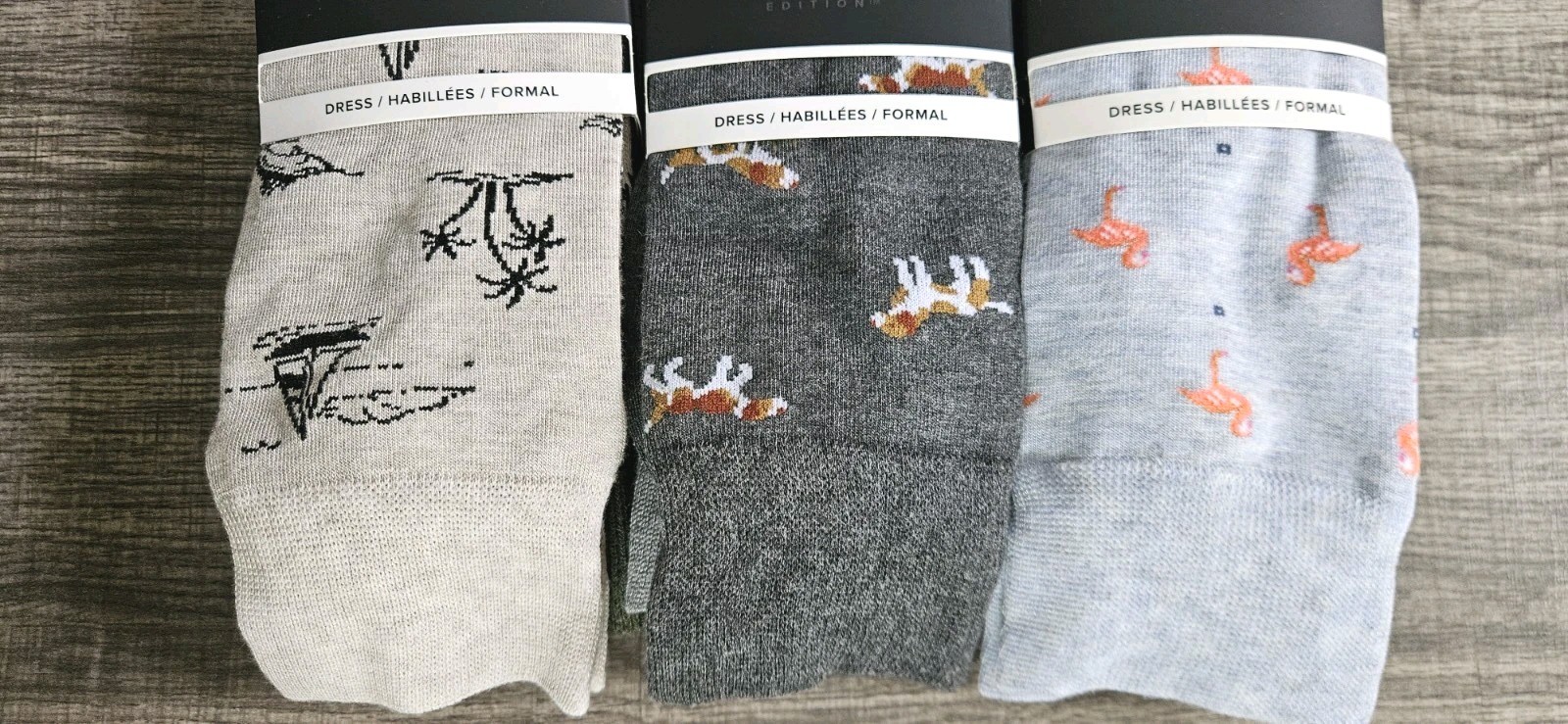 Lot of 3 GOLDTOE Men’s 3 Pair Assorted Crew Dress Socks Size 6-12.5 NWT Dog Boat