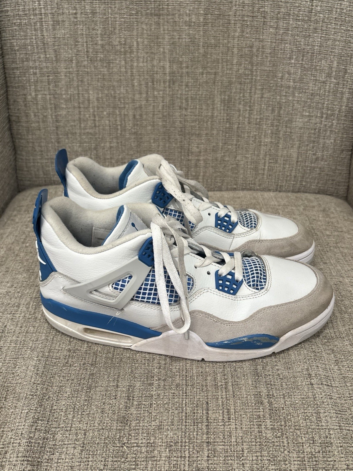 Air Jordan 4 Retro Sneakers Military Blue Sz 10 FV5029-141