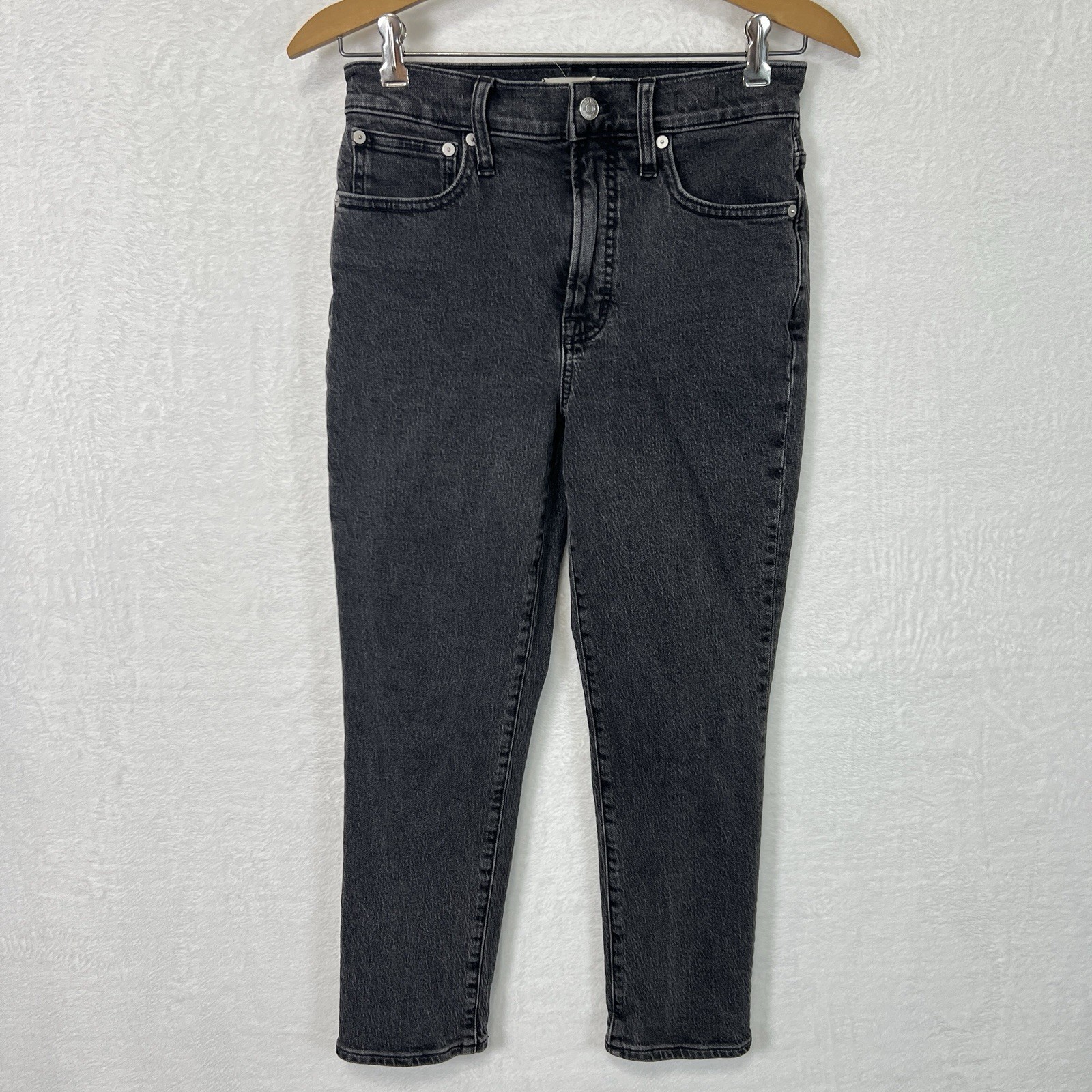 Madewell The Perfect Vintage Jeans Womens 25P Faded Black Denim Stretch