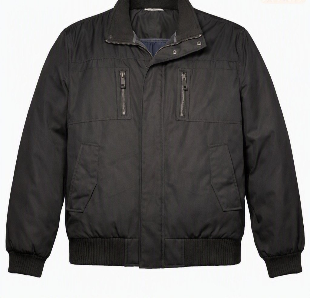 NWOT $195 Calvin Klein Men’s Black Classic Ripstop Bomber Coat Jacket Size XL