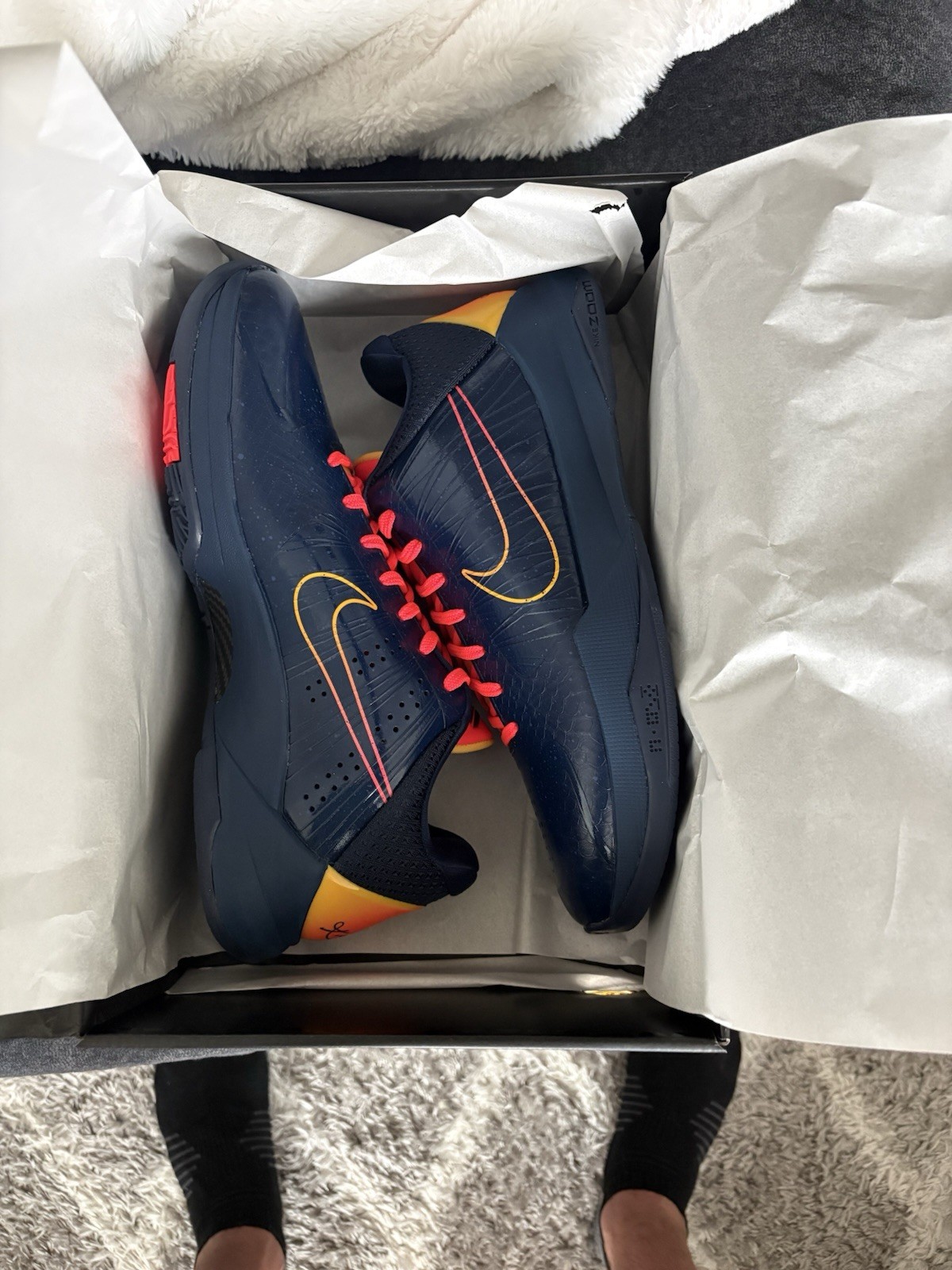 Nike Zoom Kobe 5 Protro Caitlin Clark Indiana Fever Blue/Red/Yellow IM3207-400