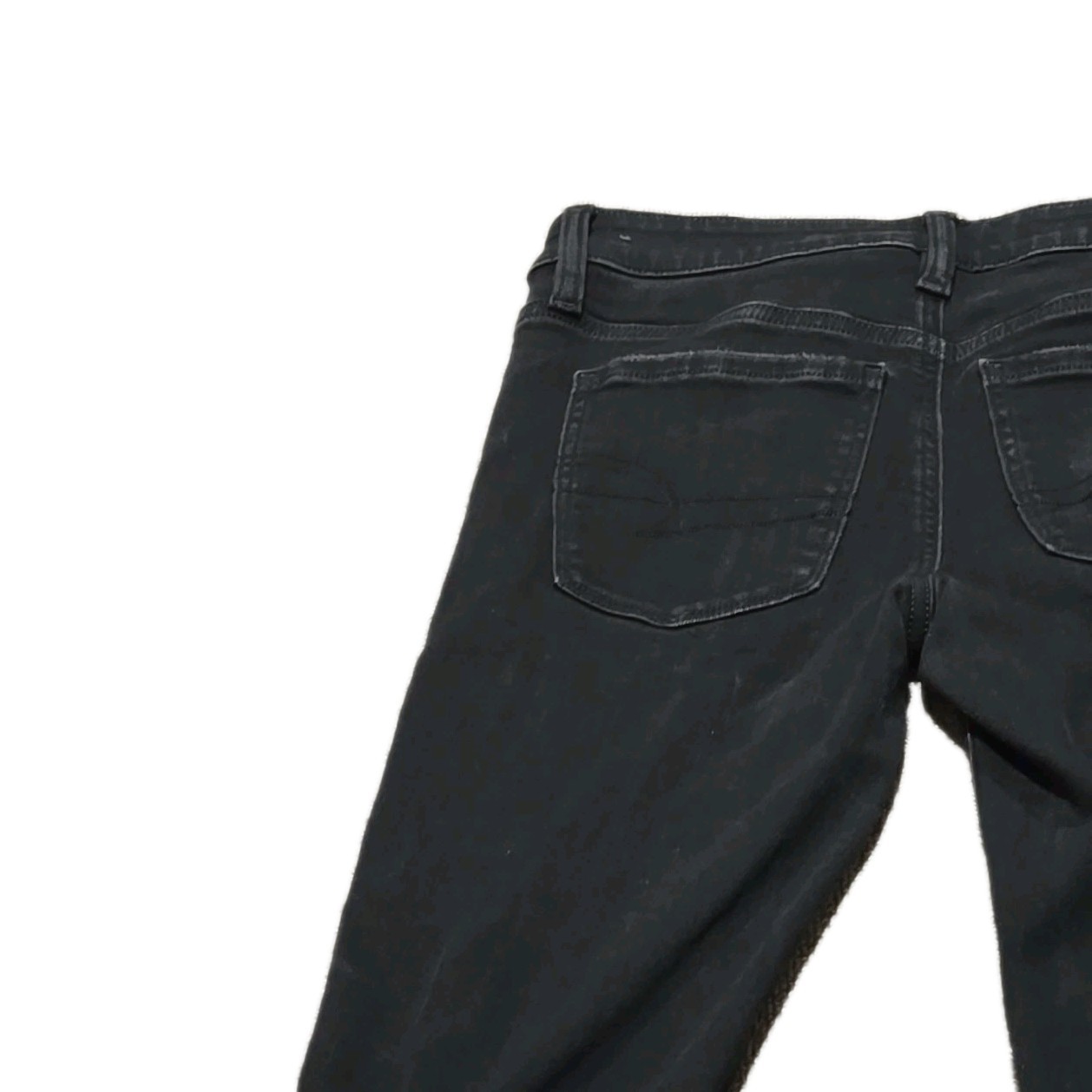 American Eagle Black Distressed Jeggings Womens Size 2 Skinny Jeans Stretch