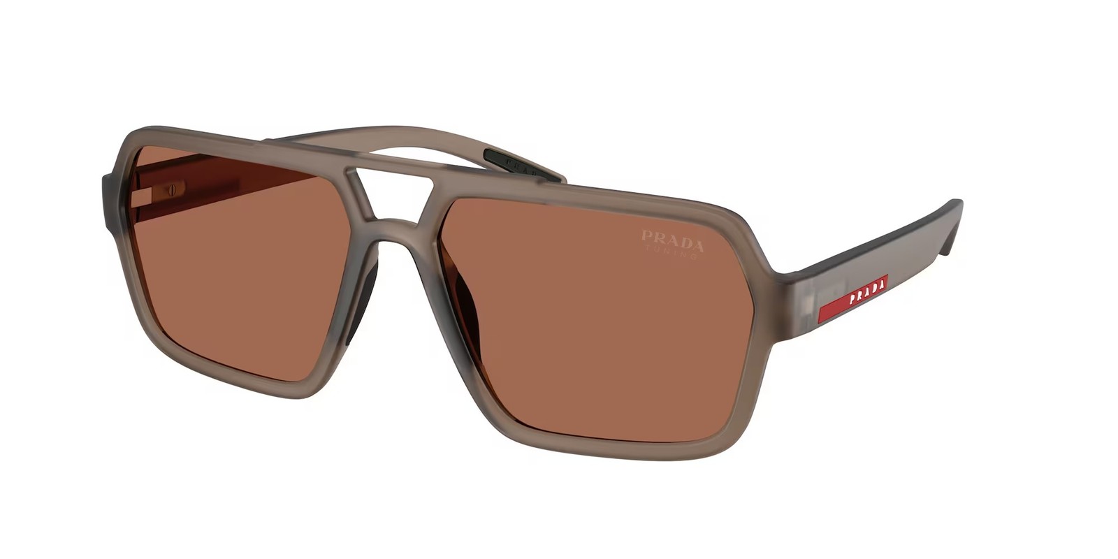 PRADA LINEA ROSSA PS A06S 29F50A Transparent Brown Tuning 59 mm Men’s Sunglasses