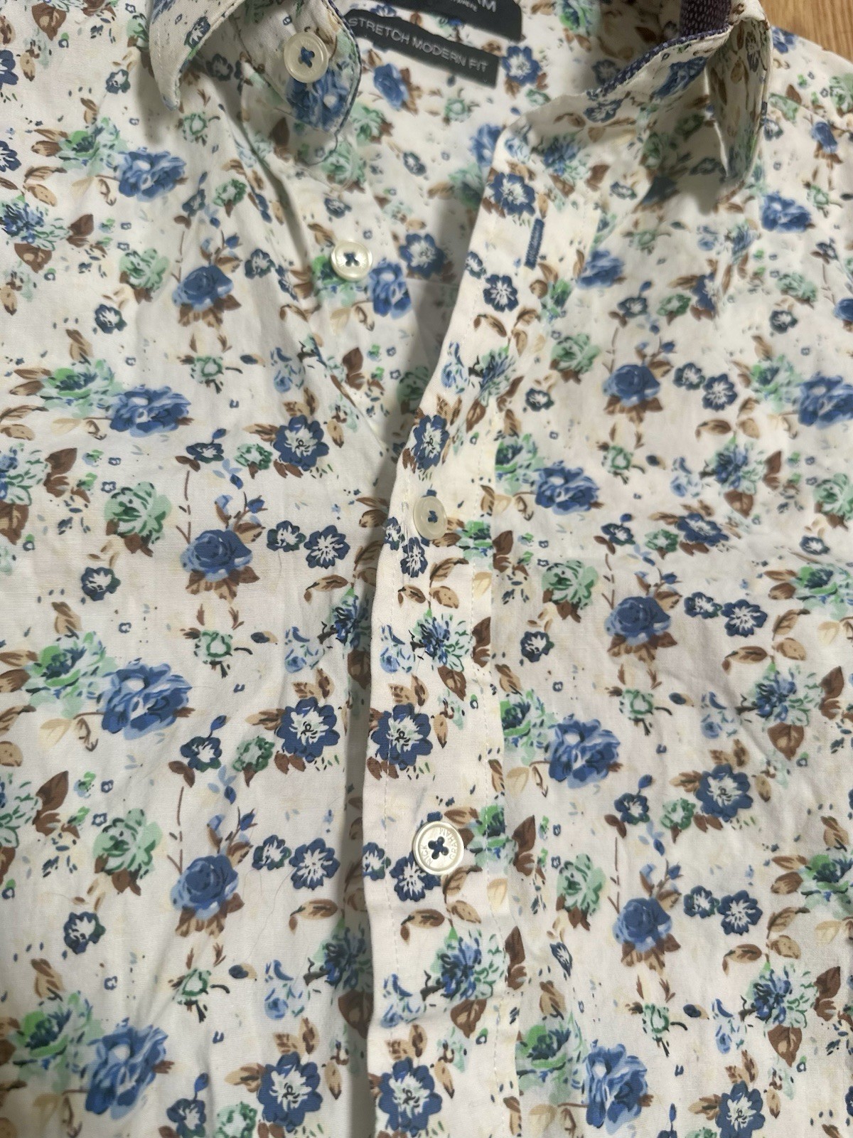 Nick Graham Stretch Men’s 15 32/33 Button-Up Long Sleeve Shirt Modern Fit Cotton