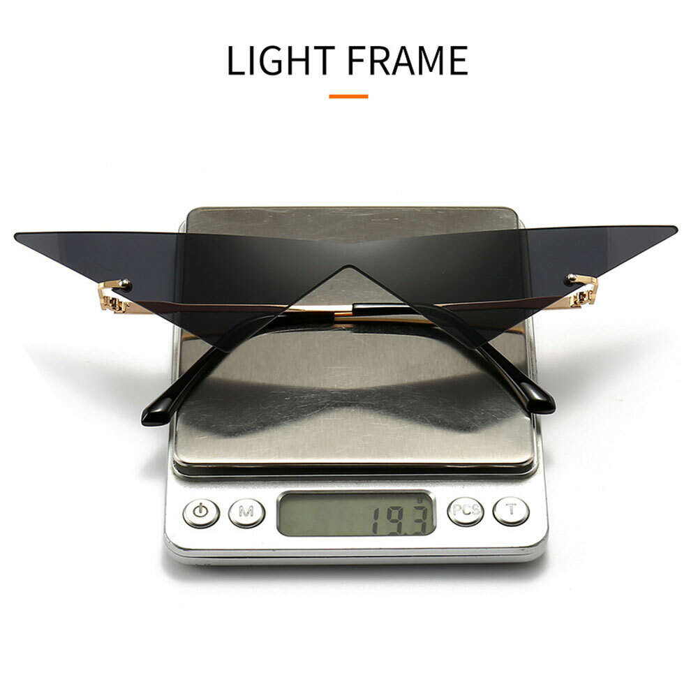 Triangle Cat Eye Oversized Sunglasses UV400 Outdoor Shades for Men Wome