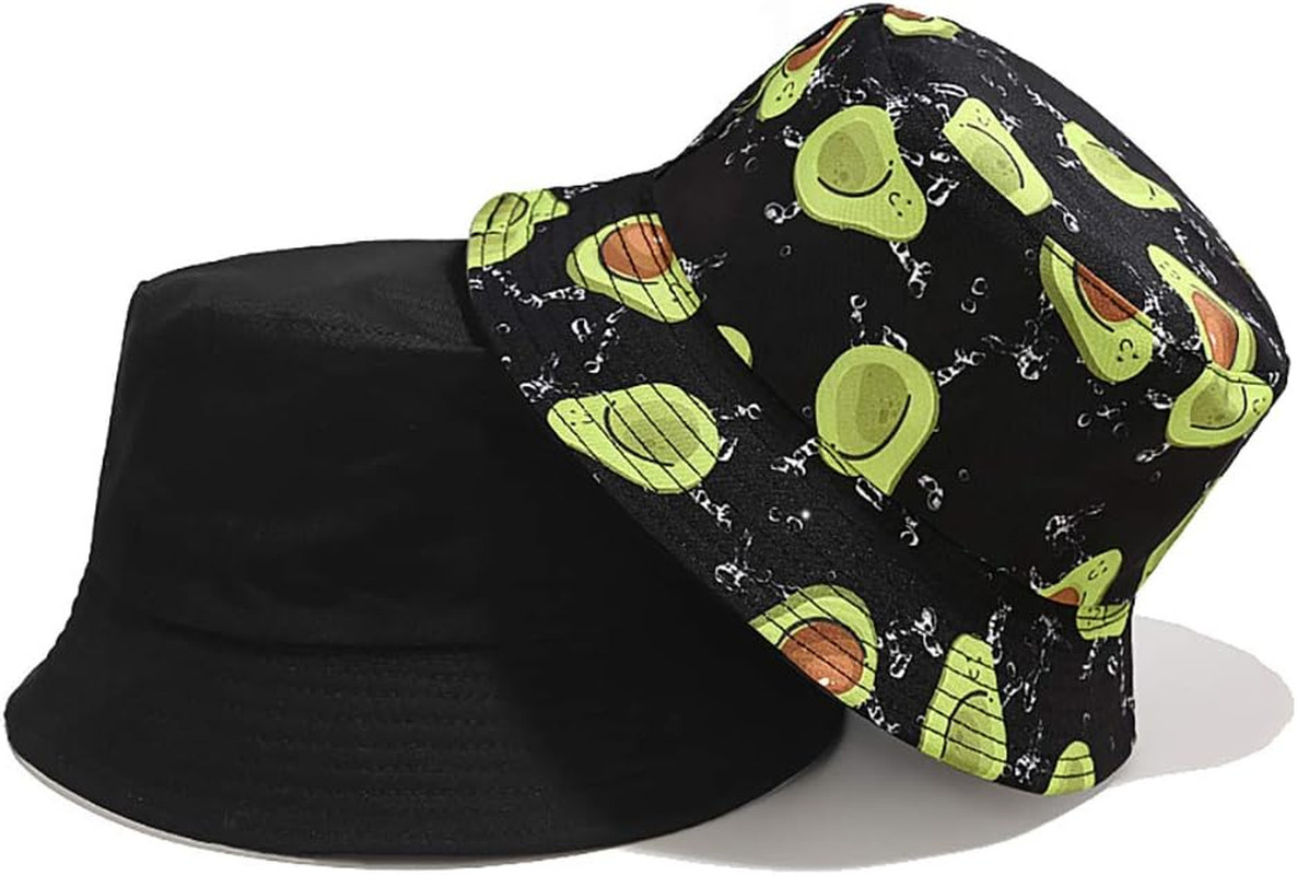 Unisex Bucket Hat Beach Sun Hat Aesthetic Fishing Hat for Men Women Teens, Rever