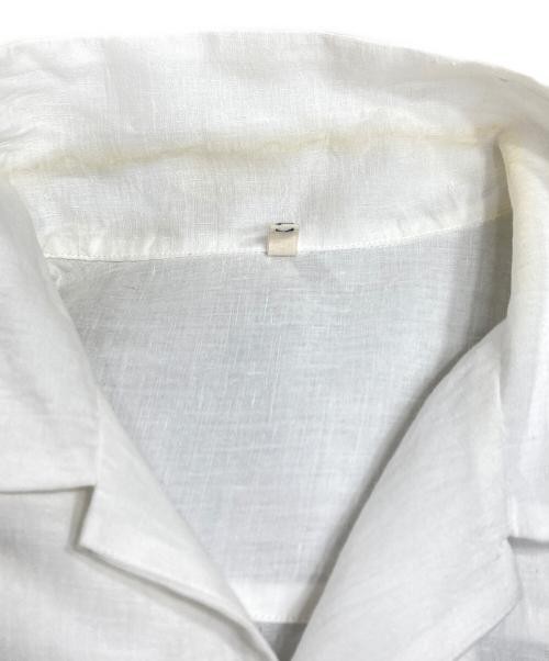 KHOKI Cross-stitch Linen Shirt Men’s White, Size L, Embroidered Cotton Blend