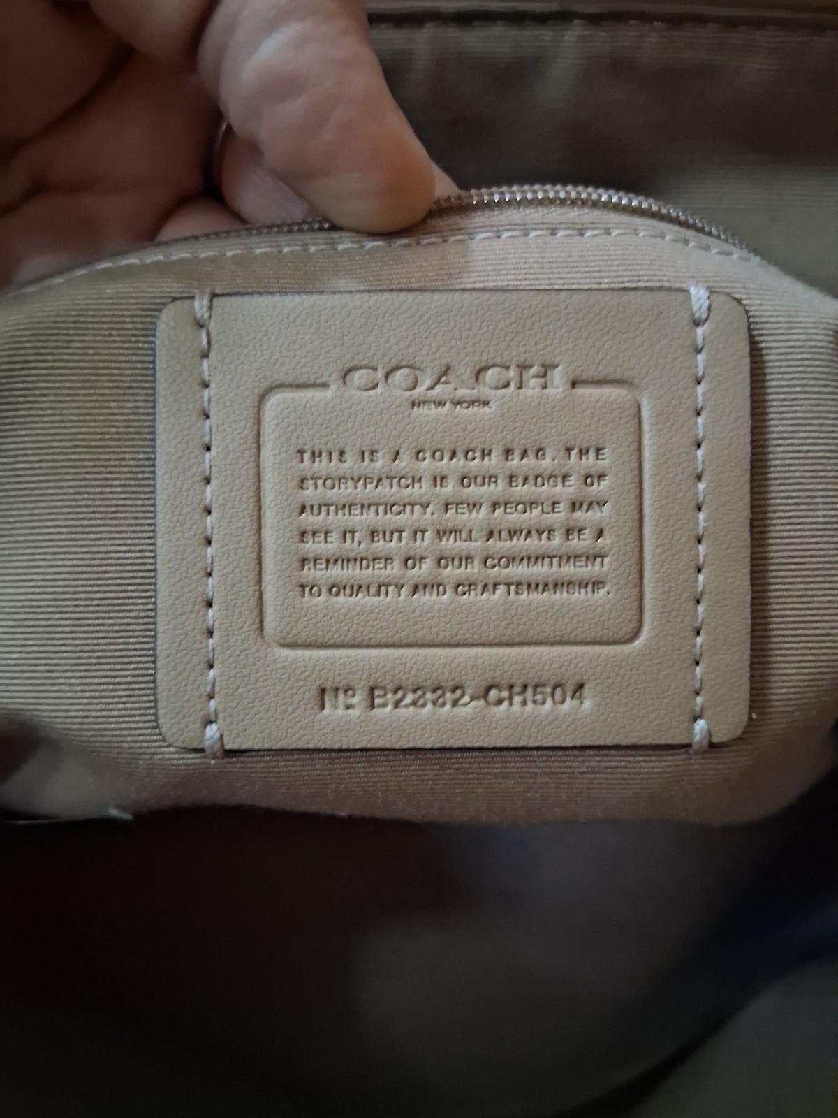 Coach CH504 Cream, Tan Canvas and Leather Signature Gallery Tote Bag Purse