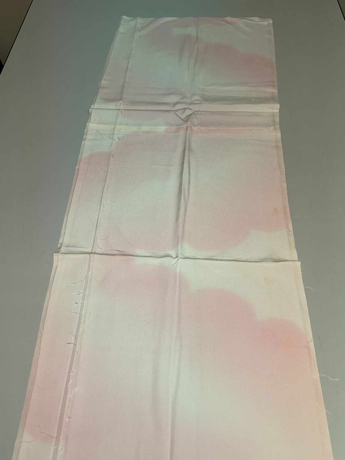 Japanese Vintage Kimono Fabric cloth Boro silk pink tradition Dirt 50.7×13.7in
