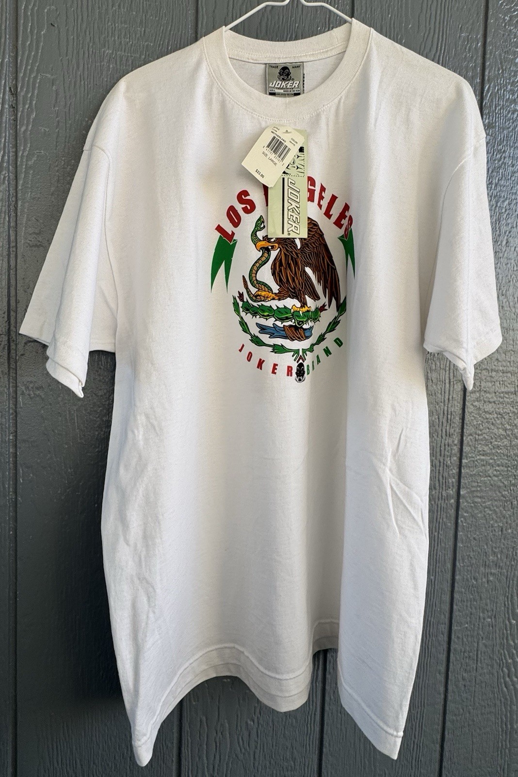 Vintage Y2K Joker Brand LA Eagle T-Shirt Size L Made In USA Mister Cartoon Cholo