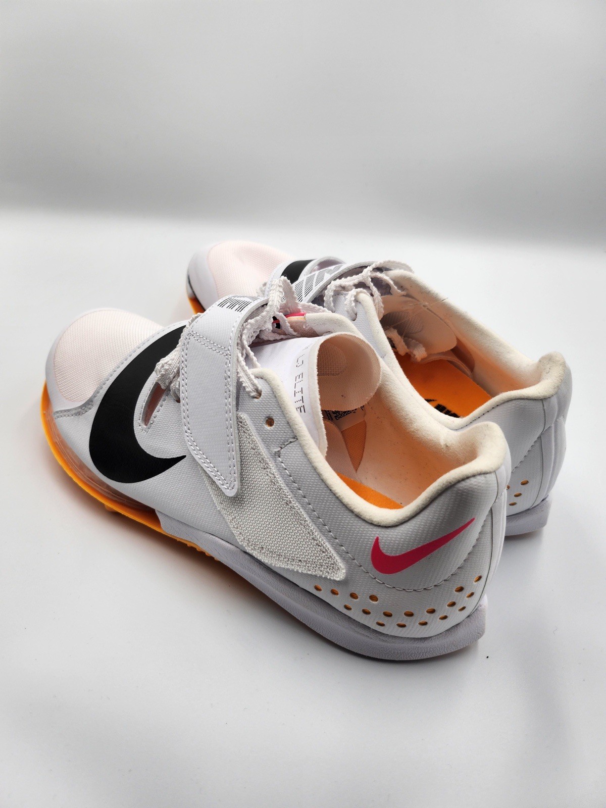 Nike Men’s Size 5 Air Zoom LJ Long Jump Elite Track Field White Orange – New