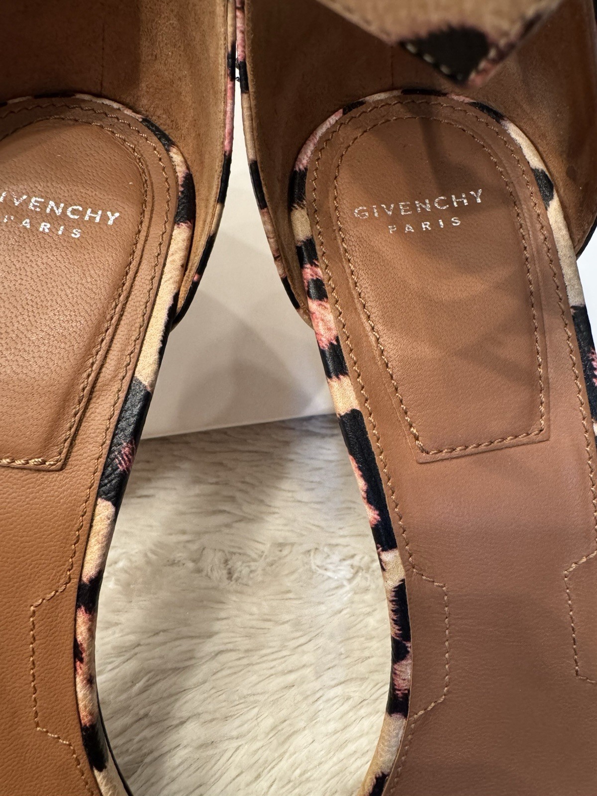 Givenchy Leopard Print Heel Sandal Retail: $750 41.5 (US 10.5) EUC W/ Box