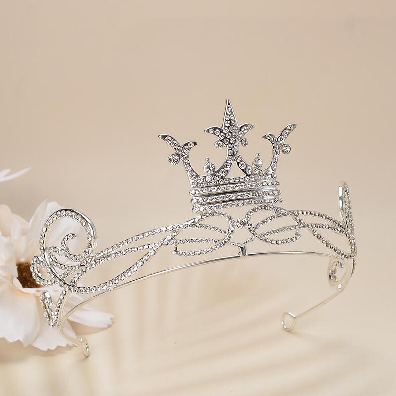 7cm Tall Crystal King Bridal Queen Princess Prom Tiara Crown For Women
