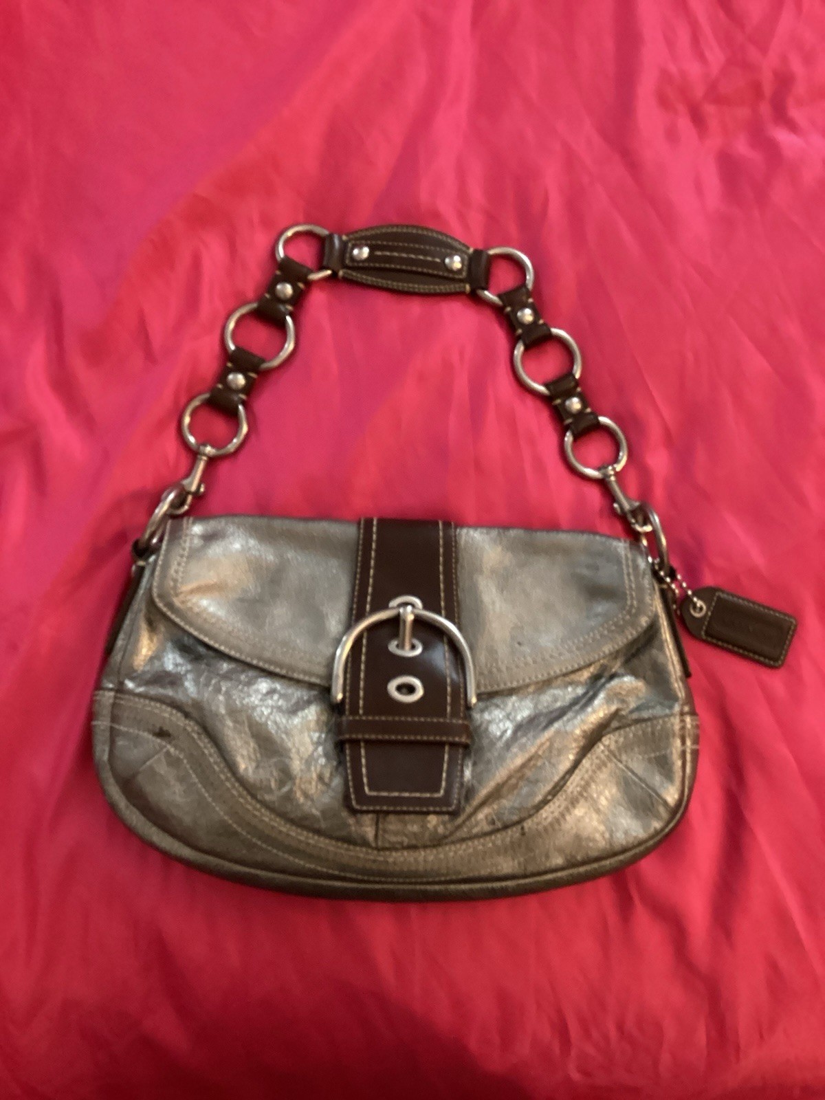 Coach Vintage 2007 Metalllic Soho Buckle Shoulder Bag , F10595, Preowned