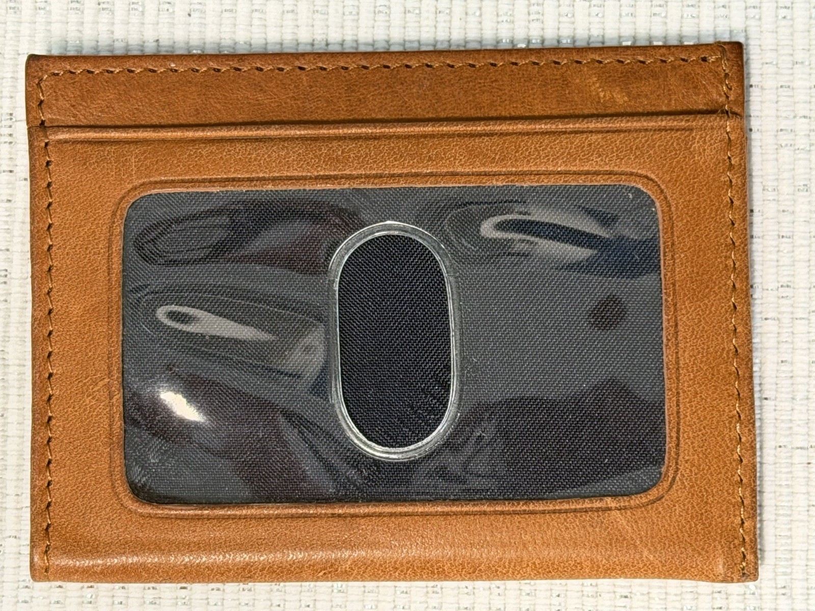 Brahmin Brown Leather Women’s Card Case Business/Credit Holder w/ ID Window