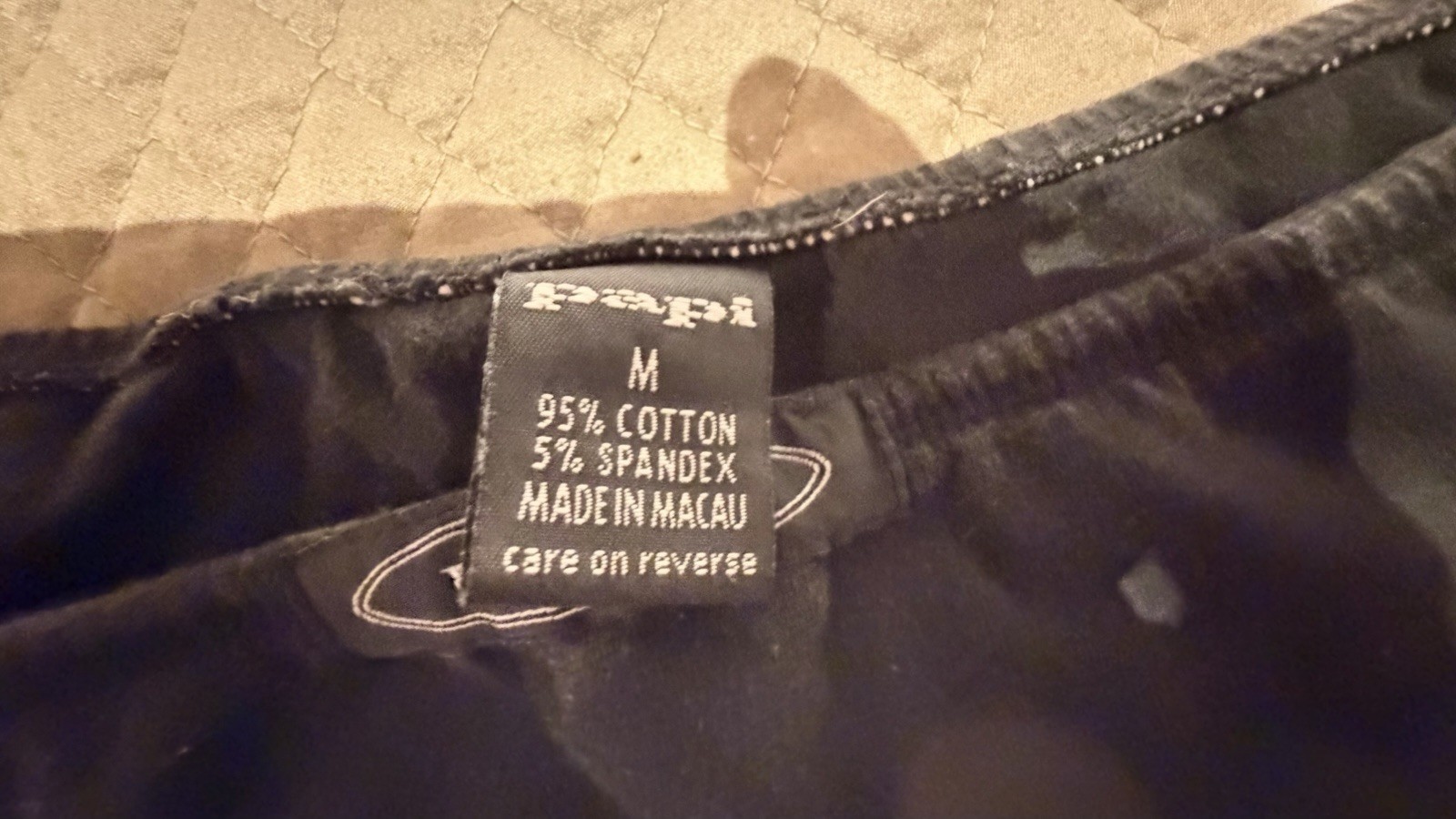 Papi Men’s Bikini Brief Underwear Black Size Medium Cotton Stretch Low Rise