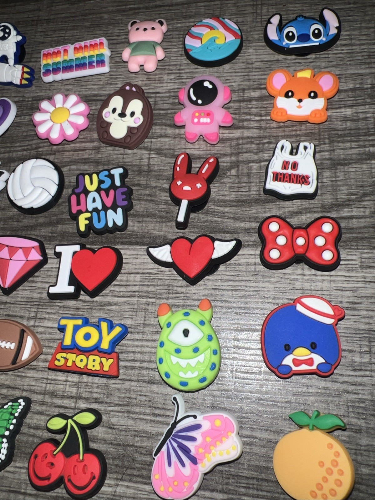 Croc Charms Lot Of 96 Random Mixed Pop Culture Shoe Charms Kids Adults Jibbitz